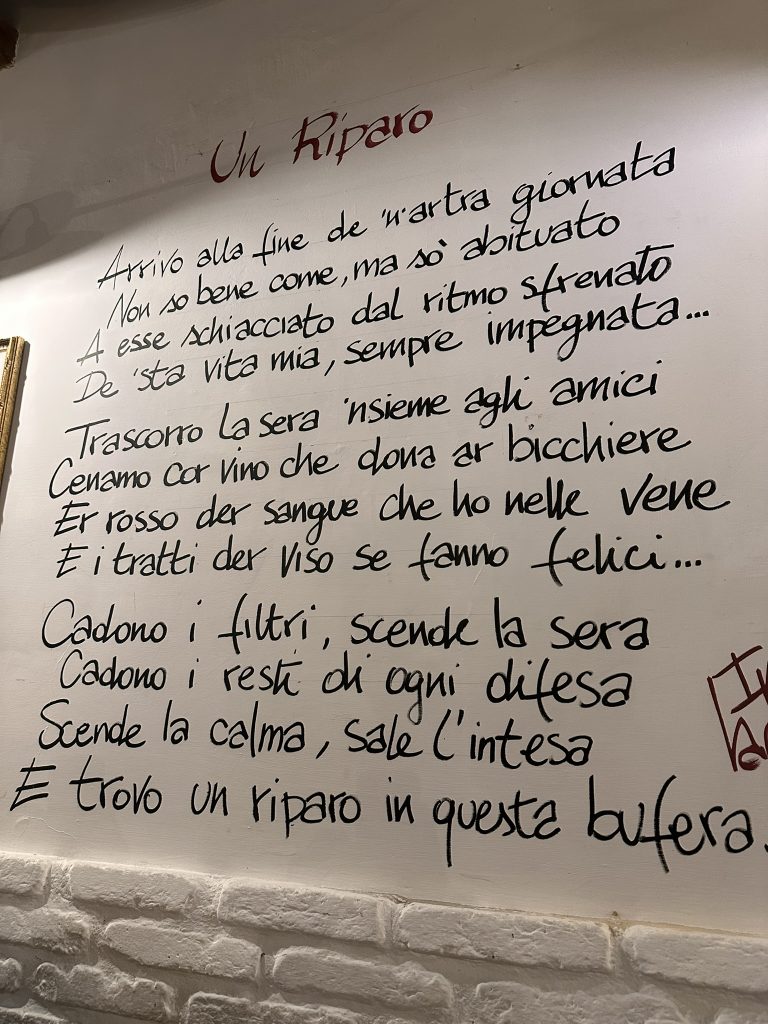 Cartel en Fratelli Mori