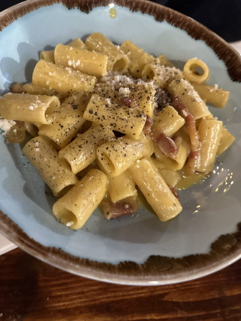 Rigatoni a la carbonara por José Cotino