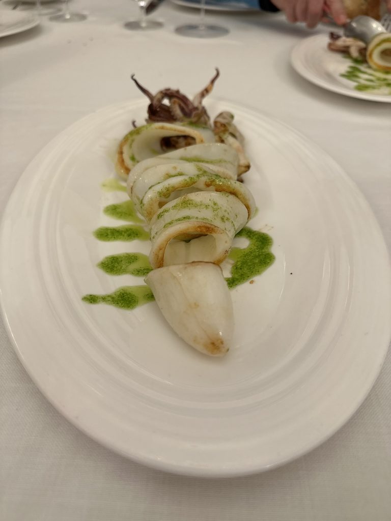 Calamar a la plancha, Restaurante Racó del Turia, Valencia